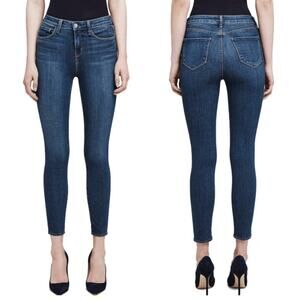 L'Agence Women's Margot High Rise Skinny Jean Dark Vintage Size 26